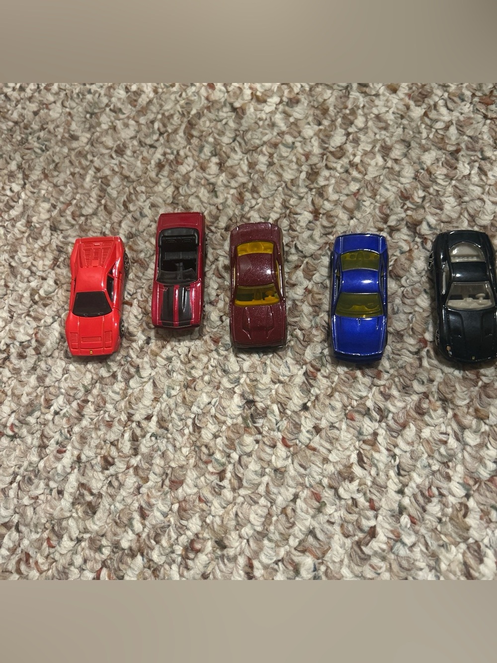 Cast Toy Car Set - Red, Maroon, Blue - Kids Toys
